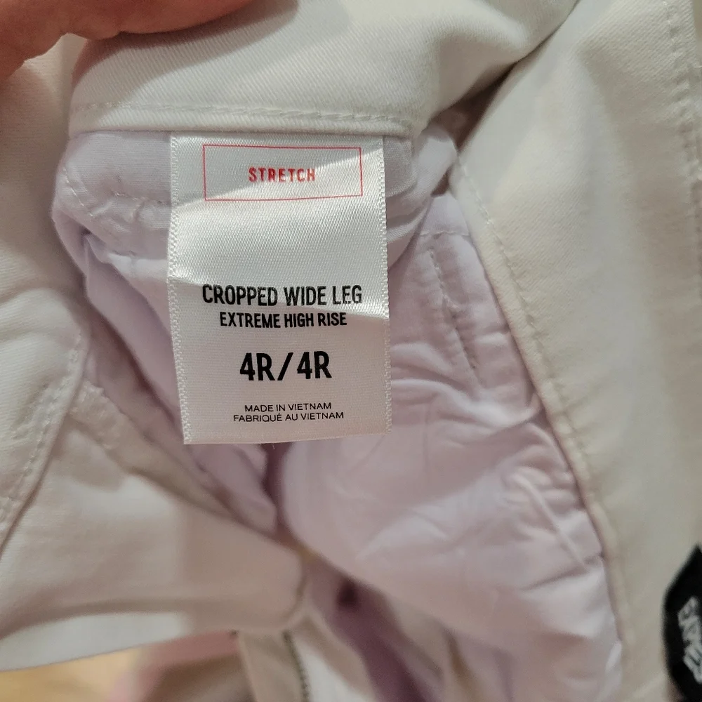 Express White Cropped Wide Leg Pants - Picture 6 of 9